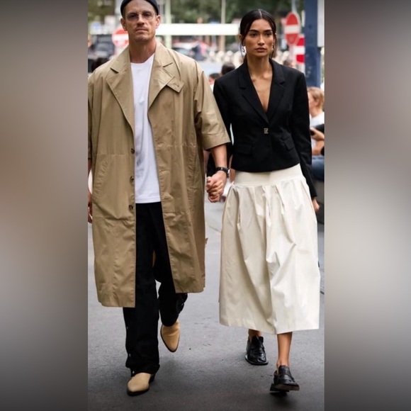 Zara Square Toe Leather Loafers Size 6.5(37) - Picture 2 of 12